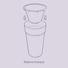 Vaso tondo alto Stem Element in Plastica da esterno e giardino per piante e fiori