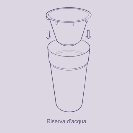 Vaso tondo alto "Stem Element" in Plastica da esterno e giardino per piante e fiori