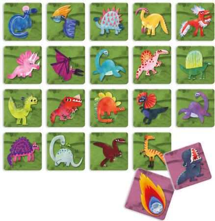 Risky Memo – Attenti Al T-Rex - Gioco Educativo Di Memoria per Bambini Da 3 Anni Ludattica