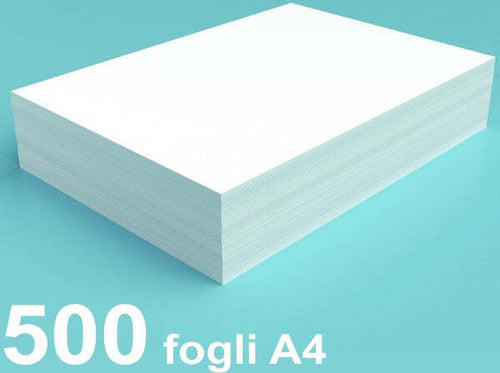 Risma-500-Fogli-Bianchi-A4-Per-Fotocopiatrice-Stampante-80-Gr-Carta-Ultra-Bianca