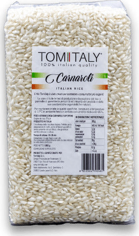 Riso Carnaroli - 100% Italiano - 1kg Tomitaly Alimentari e cura della casa/Cibi in scatola e conserve/Piatti confezionati/Riso/Risotti Tomitaly - Caorso, Commerciovirtuoso.it