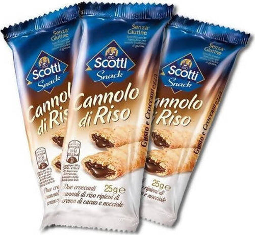 Riso Scotti Snack 30x Cannolo Di Riso Alla Nocciola Barretta 25 Gr Senza Glutine Biscotti Snack Mono Porzione Confezione Da 30 Pezzi Alimentari e cura della casa/Snack dolci e salati/Barrette ai cereali e barrette snack Franco Pausa Caffè - Albano Laziale, Commerciovirtuoso.it