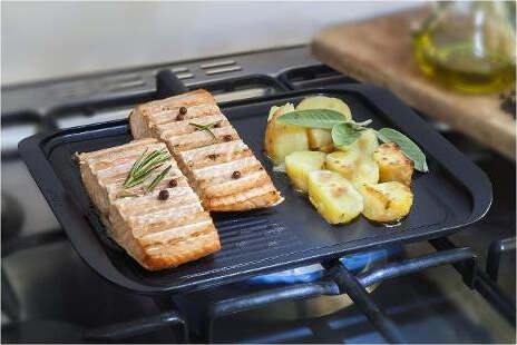 Risolì-Bistecchiera-Dual-grill-Nero-30-x-22,5-cm-Risoli'