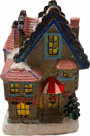 Ristorante in poliresina con luci per villaggio Natalizio h 13 cm Casa e cucina/Decorazioni per interni/Addobbi e decorazioni per ricorrenze/Decorazioni natalizie/Oggettistica MagiediNatale.it - Altamura, Commerciovirtuoso.it