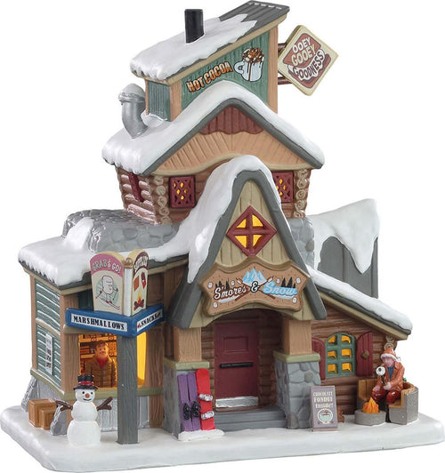 Ristorante S'Mores & Neve, edificio illuminato per villaggio di Natale in porcellana Casa e cucina/Decorazioni per interni/Addobbi e decorazioni per ricorrenze/Decorazioni natalizie/Oggettistica MagiediNatale.it - Altamura, Commerciovirtuoso.it