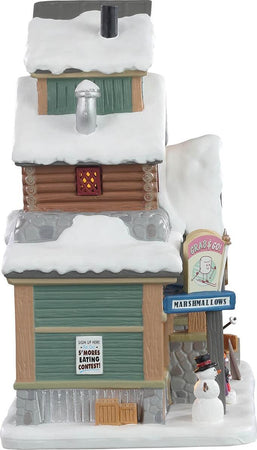 Ristorante S'Mores & Neve, edificio illuminato per villaggio di Natale in porcellana Casa e cucina/Decorazioni per interni/Addobbi e decorazioni per ricorrenze/Decorazioni natalizie/Oggettistica MagiediNatale.it - Altamura, Commerciovirtuoso.it