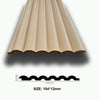 Asta intera 12x154x2800mm di Rivestimento Parete Boiserie cannettato Lamelli tondi eff. Touch VANILLA CLOUD