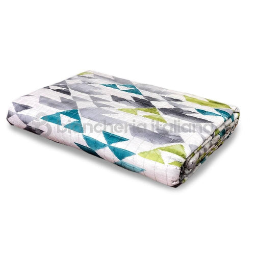 Riviera Copriletto Trapuntato Stampato Piazza e Mezza Manhattan D40 - Passarelli Biancheria