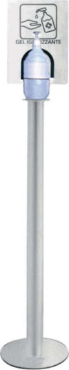 RIVIT---COLONNA-PORTA-DISPENSER-PER-GEL-DISINFETTANTE-CON-PIANTANA---1387MMx250MM---COLORE-BIANCO