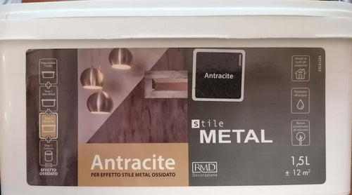 RMD---PITTURA-DECORATIVA-GRIGIO-ANTRACITE-PER-EFFETTO-STILE-METAL-OSSIDATO-1,5L**