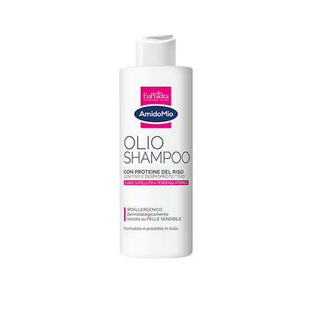 Euphidra Amidomio Olio Shampoo lenitivo e dermoprotettivo Cuoio capelluto a tendenza atopica - flacone da 200ml