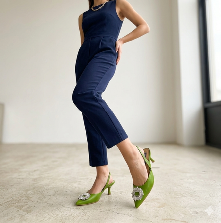 Hannah - Dècolletè Slingback con applicazione Gioiello