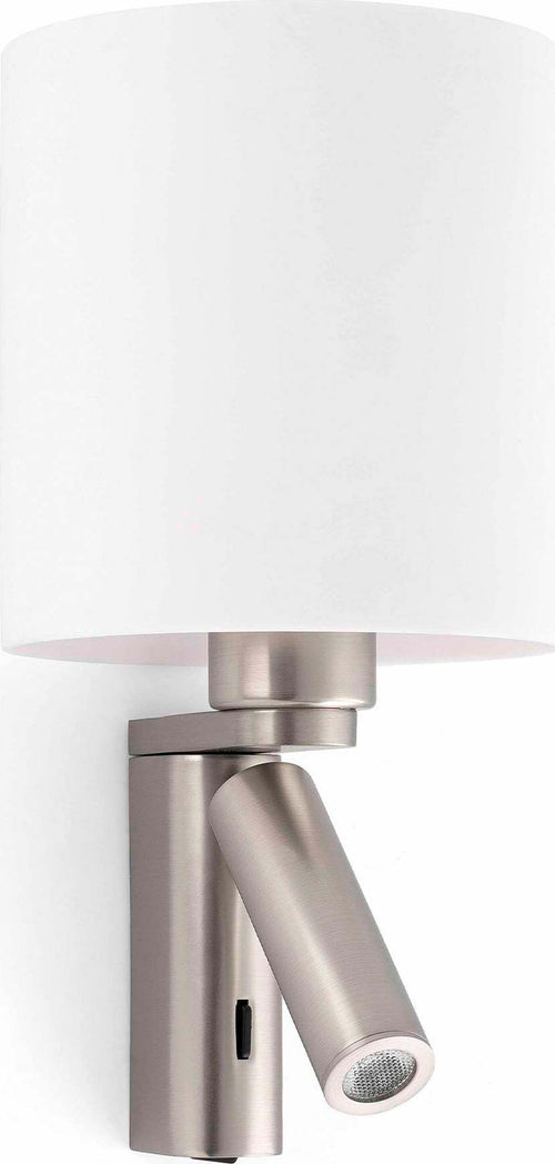 ROB SHADE Lampada da parete nichel opaco con lettore Illuminazione/Illuminazione per interni/Illuminazioni per pareti/Applique Led Mall Home - Napoli, Commerciovirtuoso.it