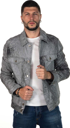 Roberto---Giacca-Uomo-Nero-Effetto-Graffiato-in-vera-pelle