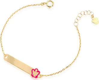 ROBERTO-GIANNOTTI-BRACCIALE-ORO-BAMBINA-CON-TARGHETTA-E-ANGELO-ROSA