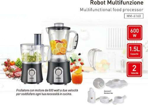 Robot Da Cucina Multifunzione 600 Watt 1,5lt Frullatore Tritatutto Hoomei Hm-6160 Casa, arredamento e bricolage > Elettrodomestici > Frullatori Trade Shop italia - Napoli, Commerciovirtuoso.it