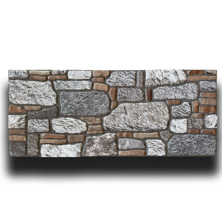 CAPPOTTO esterno - interno isolante in STYROFOAM 3D sp.2cm (120x50cm) con sabbiatura e malta Roccia e brick