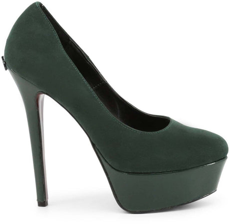 Rocco Barocco Scarpe Tacco 14 cm Double Platform Camoscio Donna Fashion Plateau Lucido 3.5 cm Cod..Rbsc56 K01 Scarpa RB Roccobarocco