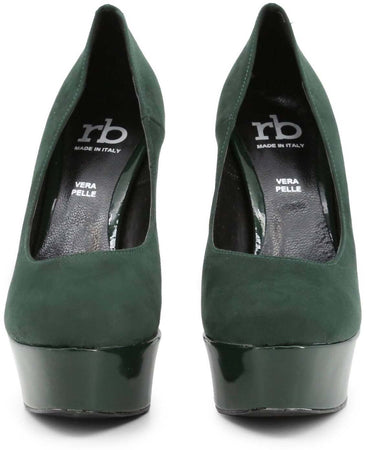 Rocco Barocco Scarpe Tacco 14 cm Double Platform Camoscio Donna Fashion Plateau Lucido 3.5 cm Cod..Rbsc56 K01 Scarpa RB Roccobarocco