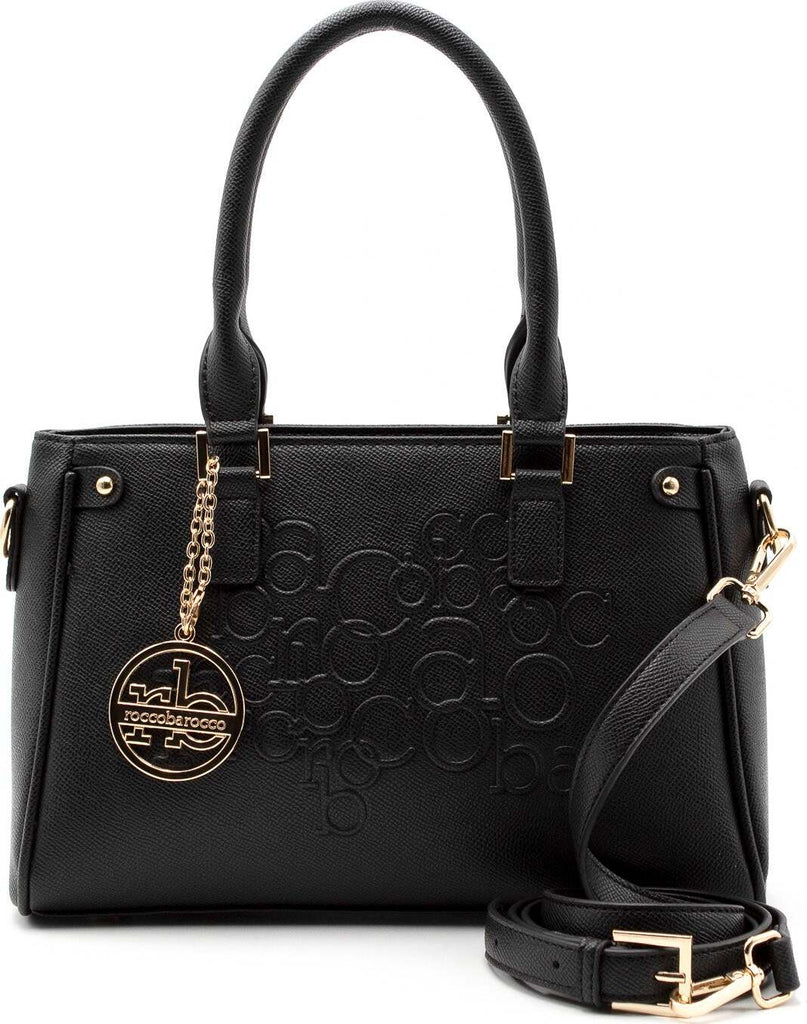 Elegante borsa a tracolla in pelle nera per donna - Design compatto ed elegante - Italia Elegante borsa a tracolla in pelle nera per donna - Design compatto ed elegante - Italia