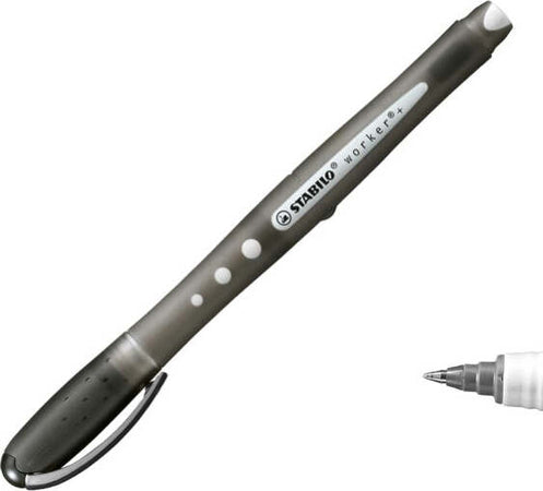 Roller con cappuccio Worker Colorful - tratto 0 5mm - nero - Stabilo Cancelleria e prodotti per ufficio/Penne matite scrittura e correzione/Penne e ricariche/Penne roller a inchiostro gel Eurocartuccia - Pavullo, Commerciovirtuoso.it