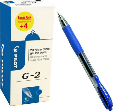 Roller gel a scatto G 2 - punta 0 7mm - blu - Pilot - conf. 16 + 4 pezzi Cancelleria e prodotti per ufficio/Penne matite scrittura e correzione/Penne e ricariche/Penne roller a inchiostro gel Eurocartuccia - Pavullo, Commerciovirtuoso.it