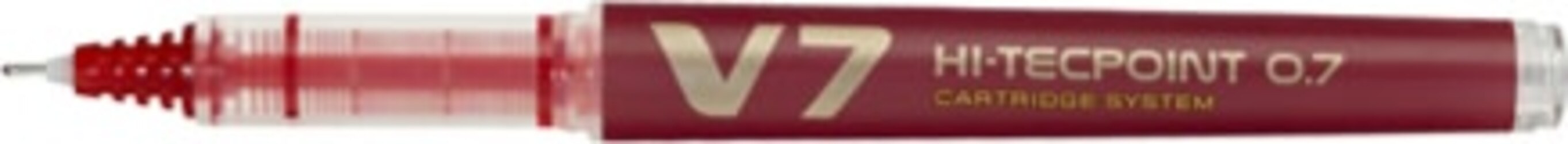 Roller Hi Tecpoint V7 ricaricabile Begreen con cappuccio - punta 0 70mm - rosso - Pilot Cancelleria e prodotti per ufficio/Penne matite scrittura e correzione/Penne e ricariche/Penne roller a inchiostro gel Eurocartuccia - Pavullo, Commerciovirtuoso.it