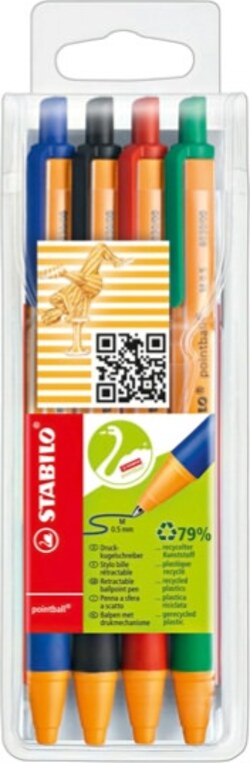 Roller Worker Colorful con cappuccio - tratto 0 5mm - colori assortiti - Stabilo - astuccio 4 roller Cancelleria e prodotti per ufficio/Penne matite scrittura e correzione/Penne e ricariche/Penne roller a inchiostro gel Eurocartuccia - Pavullo, Commerciovirtuoso.it