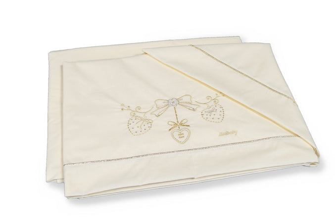 Set Lenzuola Lettino Italbaby Romantic 3Pz
