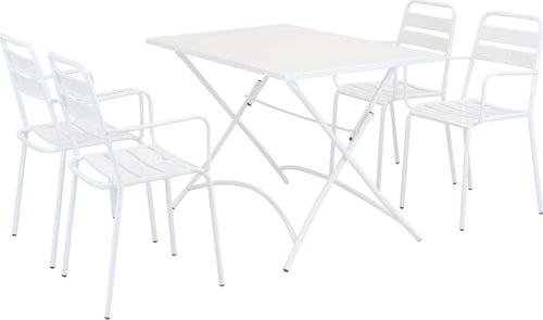 ROMANUS---set-tavolo-da-giardino-pieghevole-salvaspazio-110x70-compreso-di-4-poltrone-in-ferro-Bianco-Milani-Home