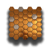 Piastrelle 3D Autoadesive in PET acustiche e isolanti 30x30cm (4mm spessore) ESAGONI ORO ARGENTO - Eternal Parquet