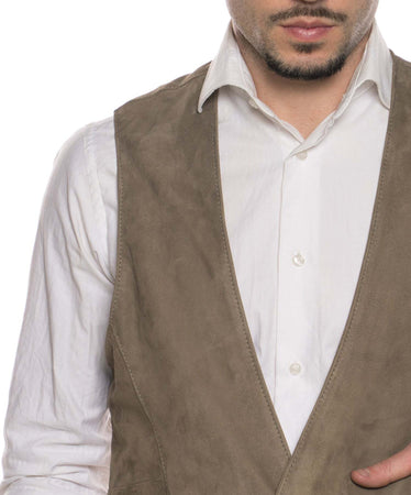 Ron---Gilet-Uomo-Tortora-in-vero-Camoscio