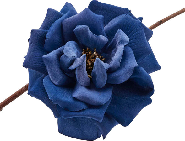Rosa Blu in tessuto vellutato con clip decorazione per interno da 16 cm Casa e cucina/Decorazioni per interni/Addobbi e decorazioni per ricorrenze/Decorazioni natalizie/Ghirlande e corone MagiediNatale.it - Altamura, Commerciovirtuoso.it
