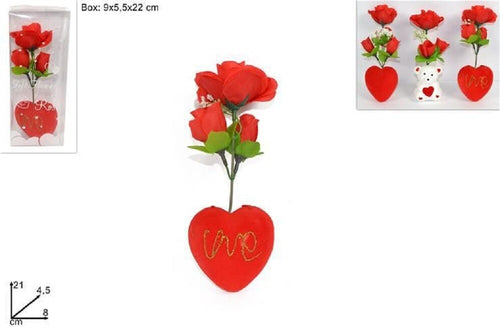 Rosa Rossa Artificiale Con Cuore Orsetto Box Regalo Per San Valentino 3 Mod Ass Casa e cucina/Decorazioni per interni/Piante e fiori artificiali/Fiori artificiali Trade Shop italia - Napoli, Commerciovirtuoso.it