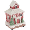 Casetta con LED per villaggio di Natale, in plastica, da 9 x 8 x 13 cm