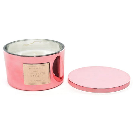 Candela lingotto in vetro con coperchio decorazione ambiente