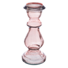 Candelabro in vetro jody blu zaffiro h 40cm prodotto con vetro riciclato