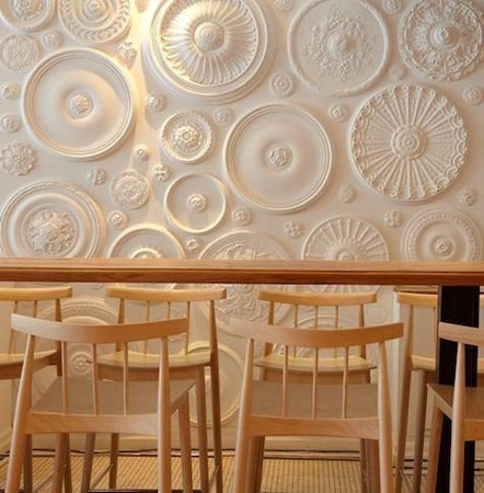 Rosone a soffitto per lampadario in polistirolo diametro 39 cm Fai da te/Prodotti per la costruzione/Materiali da costruzione/Infissi/Rosoni a soffitto Led Mall Home - Napoli, Commerciovirtuoso.it