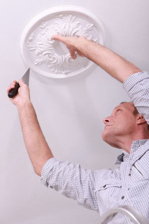 Rosone a soffitto per lampadario in polistirolo diametro 39 cm Fai da te/Prodotti per la costruzione/Materiali da costruzione/Infissi/Rosoni a soffitto Led Mall Home - Napoli, Commerciovirtuoso.it