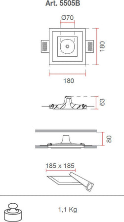 Rosone-gesso-Belfiore-9010-COLIBRI-5505B-accessorio-controsoffitto-cartongesso