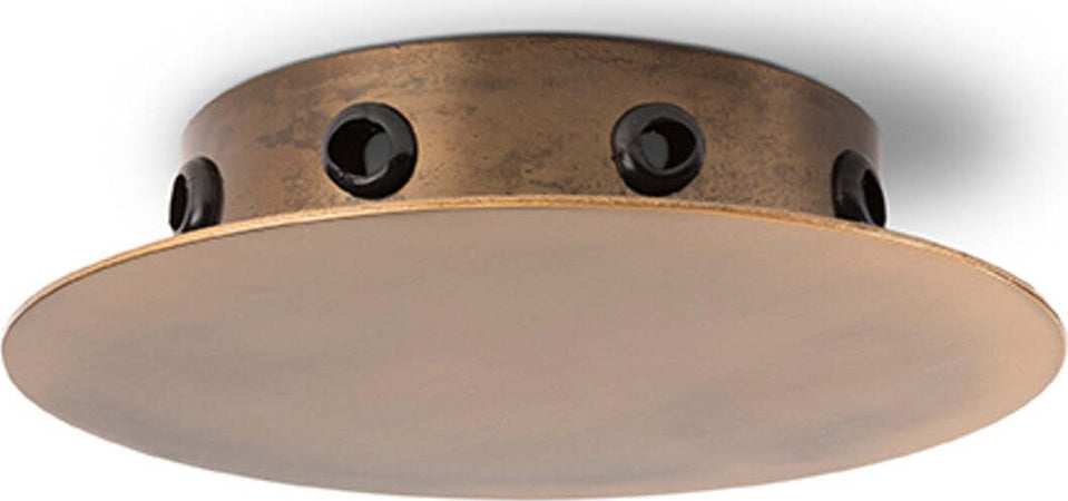 Rosone-metallo-multicavo-Perenz-6255-OB-accessorio-classico-ottone-brunito-soffitto-8-fori