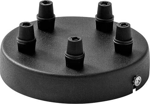 Rosone-Per-Serie-Flash-Flip-Flute-In-Metallo-Nero-Satinato-5-Fori