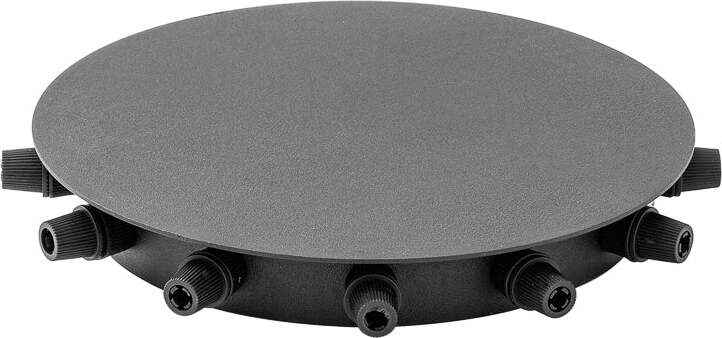 Rosone-Per-Serie-Flash-Flip-Flute-Metallo-Nero-Satinato-12-Fori