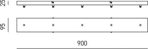 Rosone-Rettangolare-Per-Serie-Flash-Flip-Flute-In-Metallo-Cemento-5-Fori