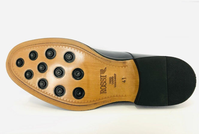 ROSSI Scarpa classica da uomo con puntale abrasivata blu