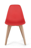 Sedia System con gambe in legno di faggio, per arredo interno 51,5 x 46,5 x h 86 cm
