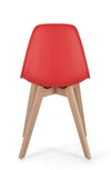 Sedia System con gambe in legno di faggio, per arredo interno 51,5 x 46,5 x h 86 cm