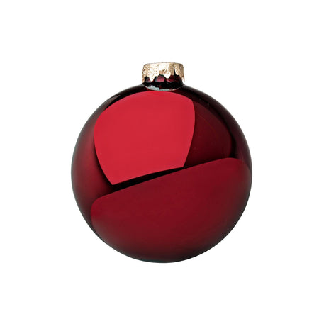 Palline per albero di natale in vetro color Rosso da Ø 2 cm set da 50 pezzi