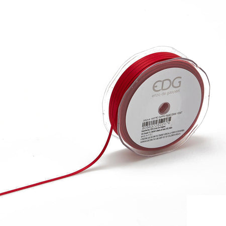 Nastro doppio raso spessore 3 mm per decorazioni e confezioni natalizie 100 mt