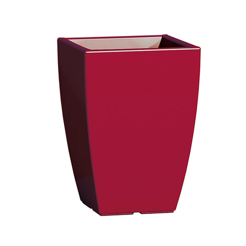 Vaso Cromia Prisma quadrato decorazione in resina Made in Italy da h 50 cm